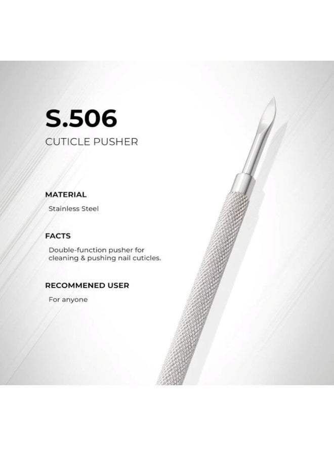 Nghia Professional Stainless Steel Cuticle Pusher S.506, Double-Ended Nail Cuticle Remover & Cleaner, Manicure Pedicure Tool for Salon and Home - Image 3