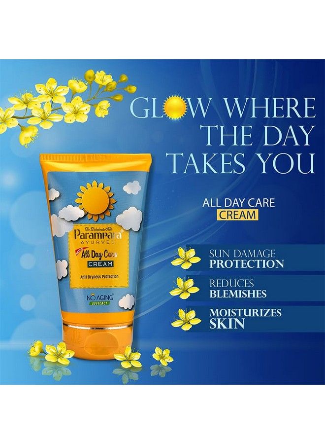 Parampara Ayurved All Day Care Cream ; 12 Hr Hydration ; With Multiessential Oils And Vitamine ; 125 Gm - Image 4