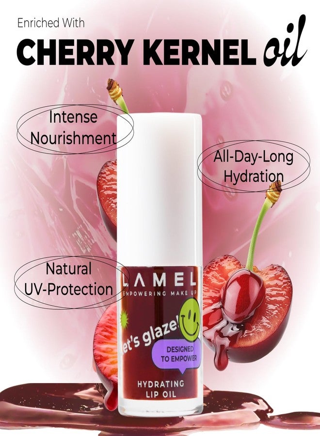 Lamel Let`s Glaze Hydrating Lip Oil - Chocolate cookies | High shine, Lightweight | Non sticky Juicy Tint | Lip Oil for Pigmented Lips | 4ml - Image 2