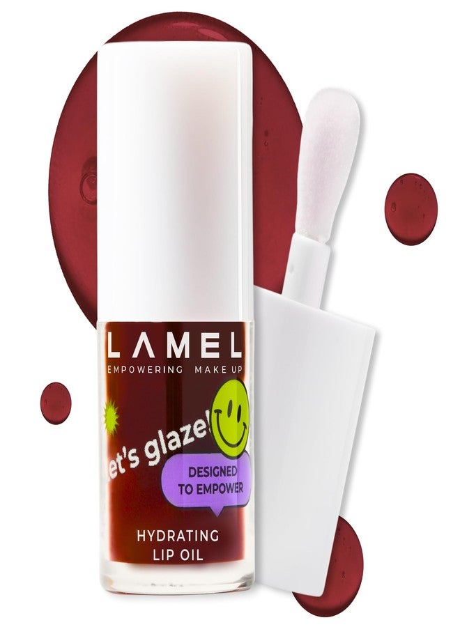 Lamel Let`s Glaze Hydrating Lip Oil - Chocolate cookies | High shine, Lightweight | Non sticky Juicy Tint | Lip Oil for Pigmented Lips | 4ml - Image 1