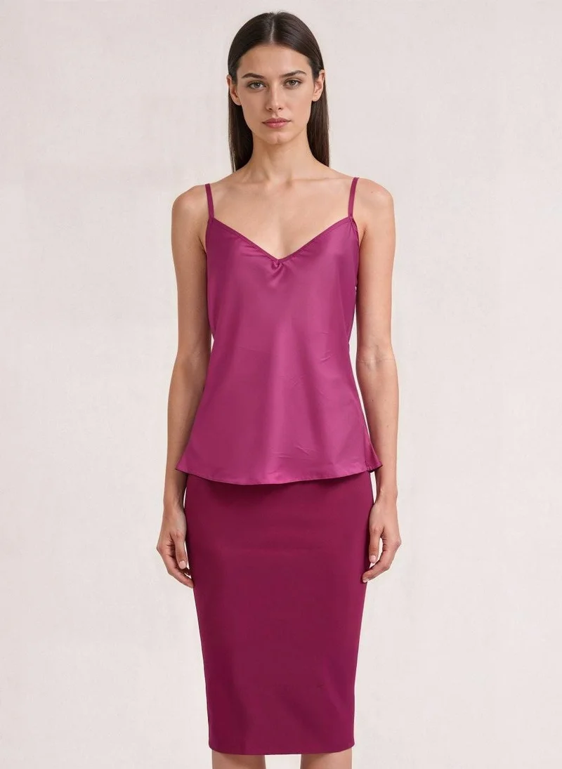 JANARA JONES Purple Viscose Ivy Cami Top