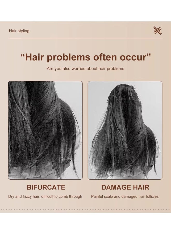 فرشاة خشبية مضادة للكهرباء الساكنة لتصفيف الشعر في الصالونات الاحترافية، ذات وجهين - Image 5