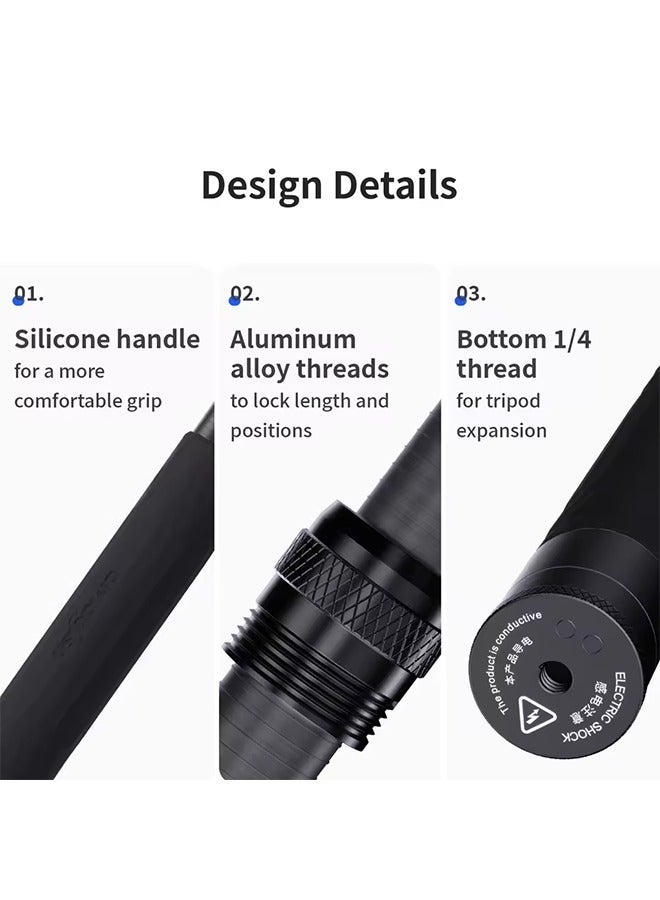 aMagisn 3M Invisible Selfie Stick , Carbon Fiber Extended Monopod 118" Long Pole for Gopro Max Insta360 X2 X3 X4 X5 Accessories - Image 4