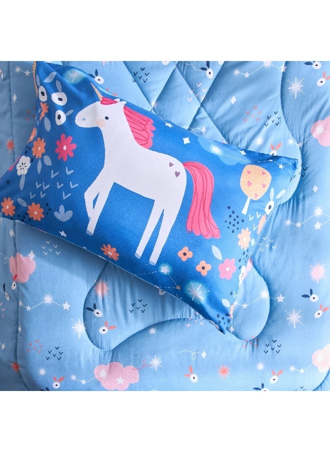 Home Box Ivy Meadows Unicorn 2-Piece Single Microfibre Comforter Set 220 x 135 cm  - Image 4