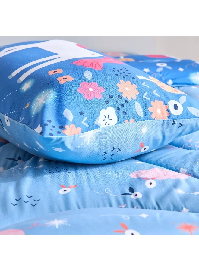 Home Box Ivy Meadows Unicorn 2-Piece Single Microfibre Comforter Set 220 x 135 cm