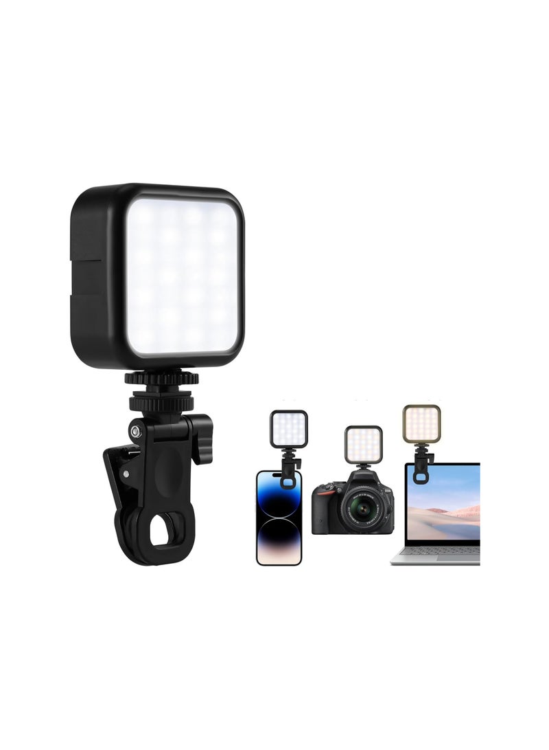 U V Nail Selfie Light – 80 LED Rechargeable Clip-On Video Light with 3 Modes & 10 Brightness Levels for Phone, Tablet & Laptop