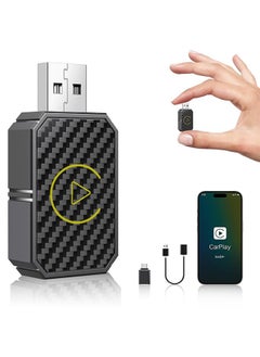 2 in 1 Wireless Carplay Auto Adapter Mini Box with Bluetooth 5.0 and WiFi for Wired CarPlay/Auto Cars