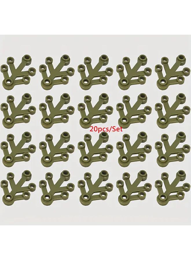 Army Green Twig Building Blocks DIY Forest Garden Scene Christmas Gift - Image 1