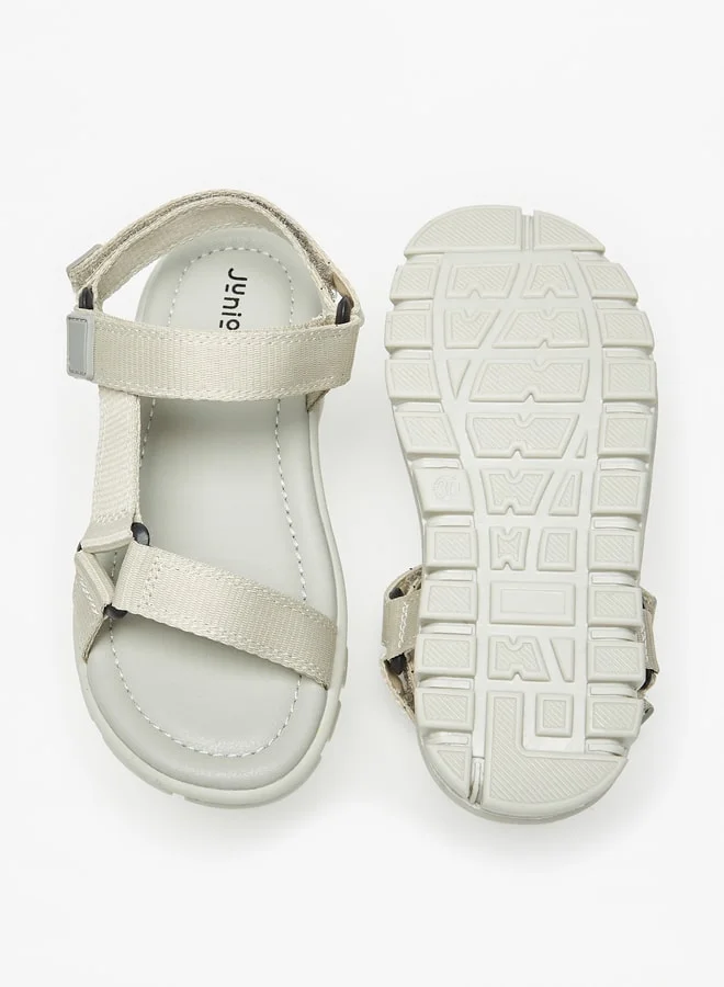 JUNIORS Boys Textured Floaters With Hook And Loop Closure