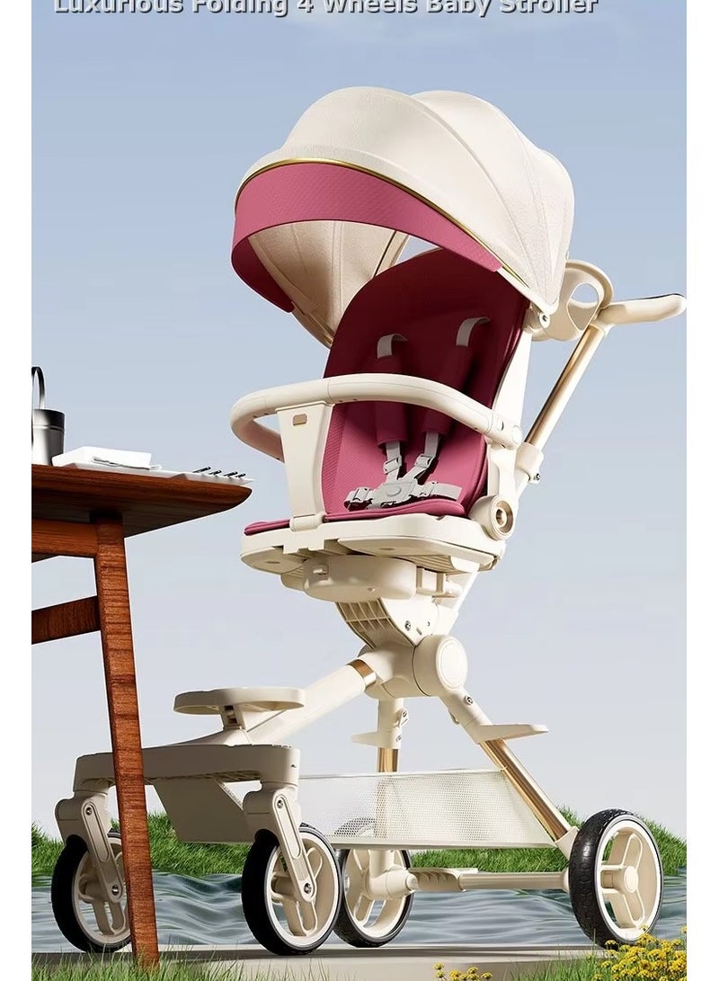 Sunshade Travel Pocket Scooter for Children Swivel Seat Foldable 4 Wheels Kids Stroller 0- 6 Years Buy Cycle - Image 1