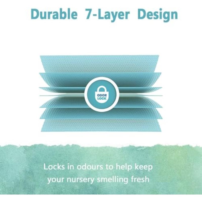 Nappy Bin Refills, 8 Pack Disposable Diaper Pail Liners, Smell Proof Leak Resistant Bags Compatible with Tommee Tippee Simplee Sangenic Twist Click Angelcare Systems, Holds up to 320 Baby Diapers - Image 5