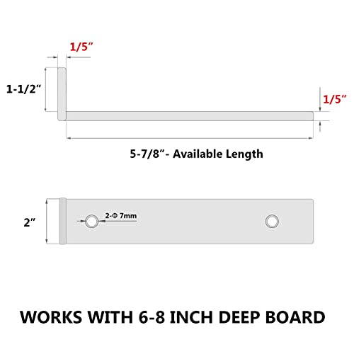 NEODROP 6-Pack 6 Inch Floating Shelf Brackets, Heavy Duty Hidden Shelves Bracket for Small Shelf, Kitchen Shelf, Nursery Shelf, Black Powder Coated Steel - Image 2