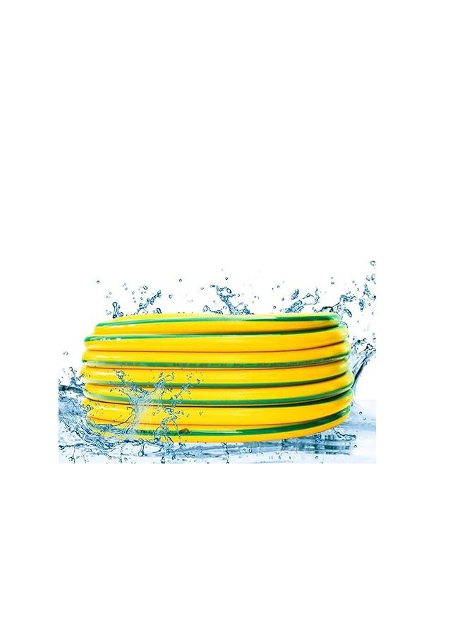 Generic SUPER FLOW Garden Hose Reinforced (Yellow) 1/2 Inch 25 Meter Irrigation Water Hose Flexible Watering hose, Made in ITALY 