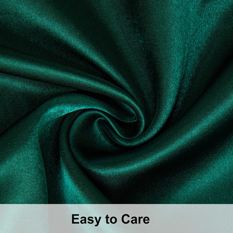 NTBAY 2 Pack Satin King Pillowcases for Hair and Skin  Luxurious and Silky Pillow Cases with Envelope Closure  20x36 Inches  Dark Green - Image 2