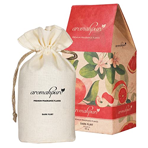 Aromahpure Premium Car Perfume Fragrance Flakes-Dark Flirt-Refreshing' Luxury Car Air Freshener made Organically with Essential Oil, Grains, and Flakes -50Gms, Last Upto 30 days, IFRA certified - Image 1