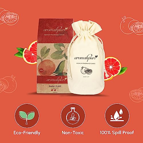 Aromahpure Premium Car Perfume Fragrance Flakes-Dark Flirt-Refreshing' Luxury Car Air Freshener made Organically with Essential Oil, Grains, and Flakes -50Gms, Last Upto 30 days, IFRA certified - Image 5