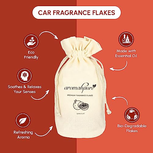 Aromahpure Premium Car Perfume Fragrance Flakes-Dark Flirt-Refreshing' Luxury Car Air Freshener made Organically with Essential Oil, Grains, and Flakes -50Gms, Last Upto 30 days, IFRA certified - Image 4