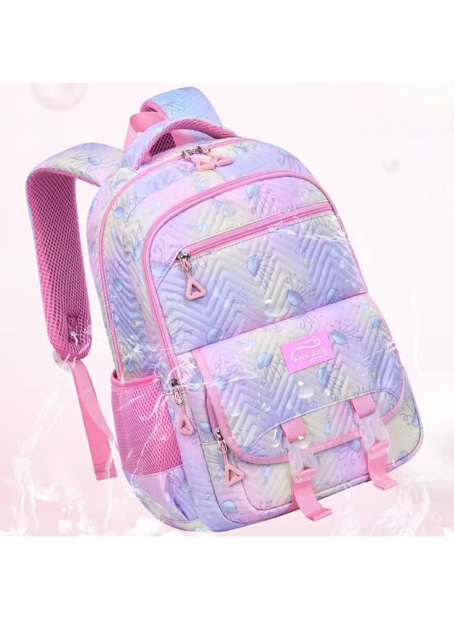 3PCS Kids Backpack Jellyfish 8-12 Years Waterproof Lightweight Spine-Protective Breathable Wear-Resistant Large Capacity - Image 5