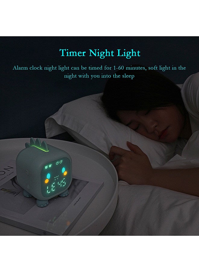 Kids Digital Alarm Clock Night Lights Sleep Trainier 2 Alarms 6 Ringtones Time Temperature Display Sound Control Snoozing Function  - Image 5