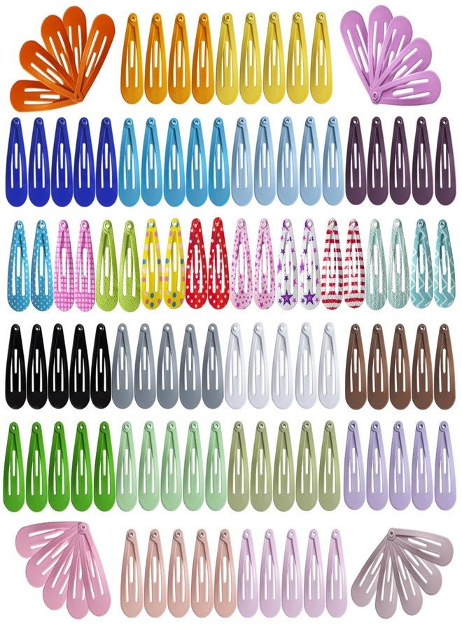 SLYFTE Premium Snap Mini Hair Clips - Kids Metal Non Slip Hair Bow Clips for Girls Toddlers Hair Accessories (Colorful 30 Colors) - Image 1