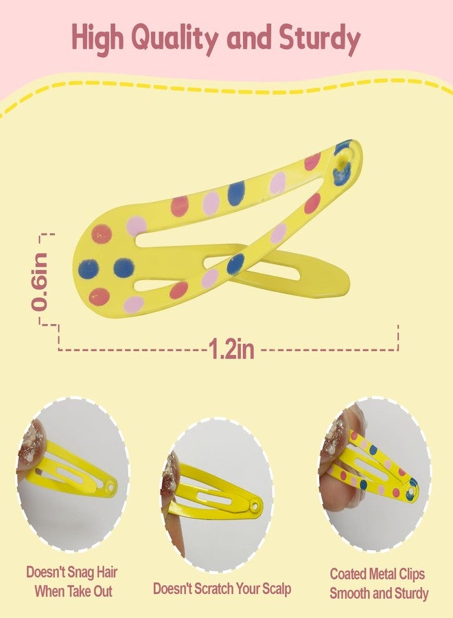SLYFTE Premium Snap Mini Hair Clips - Kids Metal Non Slip Hair Bow Clips for Girls Toddlers Hair Accessories (Colorful 30 Colors) - Image 4