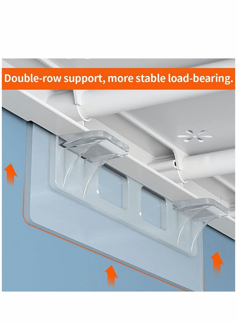 24 Pcs Clear Adhesive Shelf Support Pegs - Strong Punch-Free Clips for Cabinets, Closets, and Shelves - Durable Holder Pins for Layered Storage Solutions. - Image 2