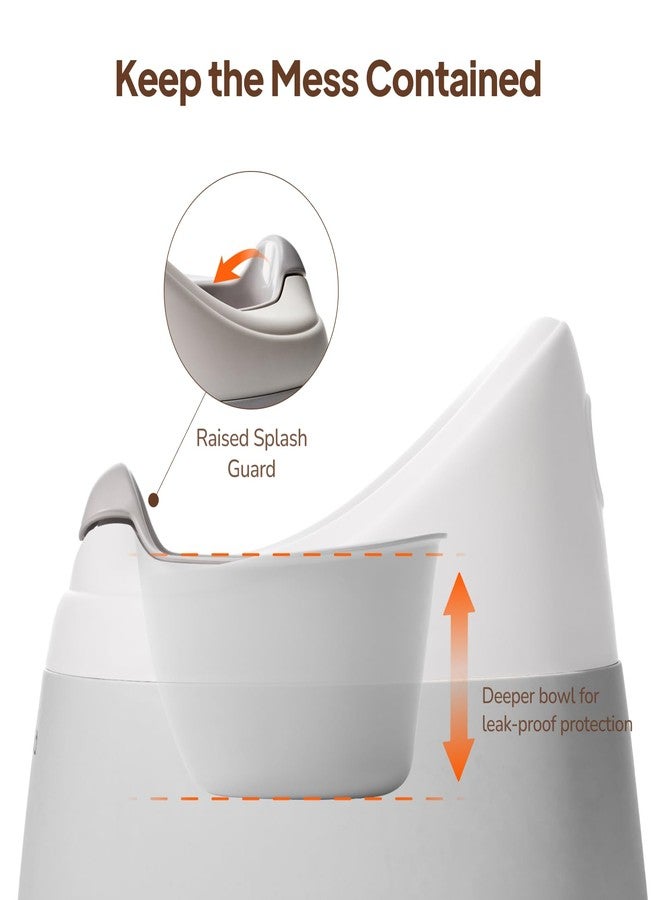 Tinyiota Toddler Potty Training Toilet, Removable Bowl with High Splash Guard, Assembles in Seconds, Easy-Clean and Travel-Ready for Boys and Girls Ages 6 Months to 3 Years (Gray) - Image 3