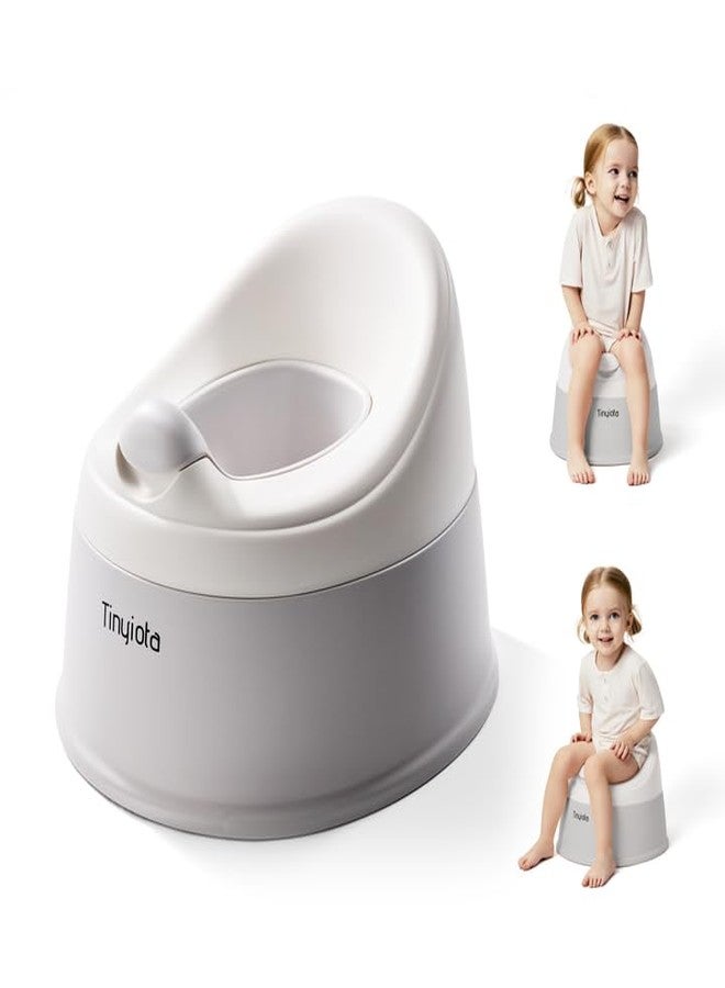 Tinyiota Toddler Potty Training Toilet, Removable Bowl with High Splash Guard, Assembles in Seconds, Easy-Clean and Travel-Ready for Boys and Girls Ages 6 Months to 3 Years (Gray) - Image 1