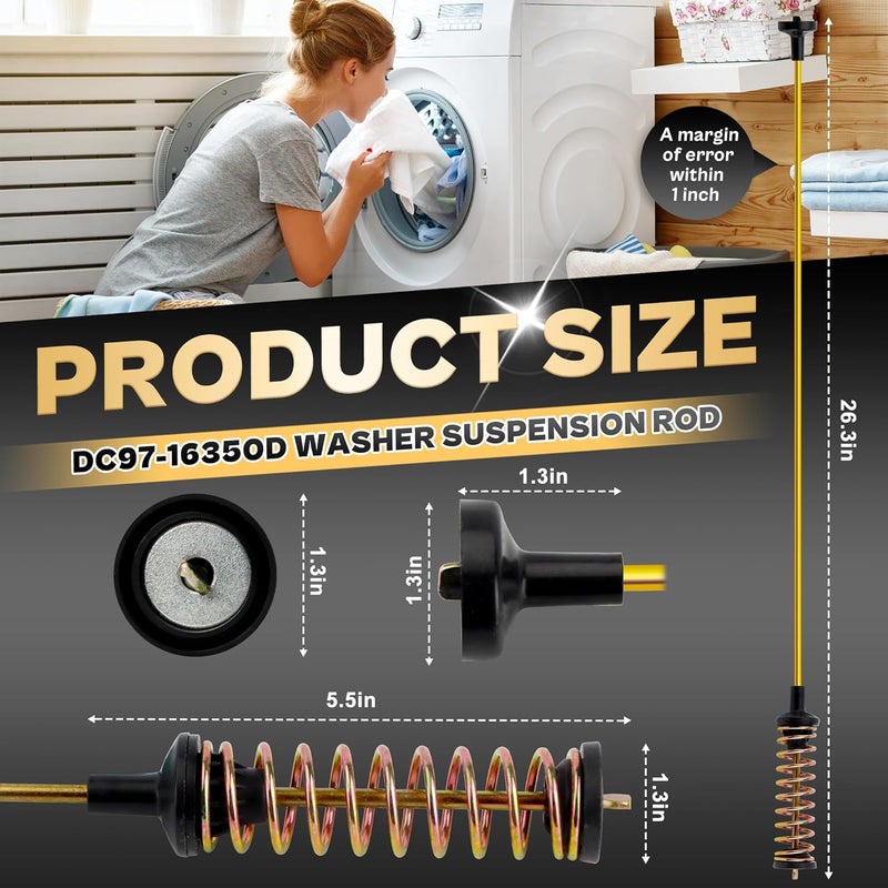 Vypart Upgrade DC97-16350D Suspension Rods for Samsung Top Load Washers - Image 2