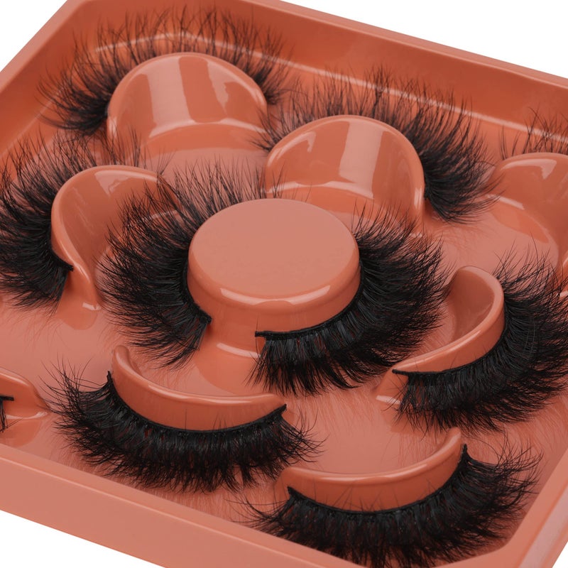 Focipeysa Fluffy Lashes Natural Wispy Eyelashes Full Volume Faux Mink Lashes 14mm Short Multipack with Premium Silk Fiber Vegan - Image 4