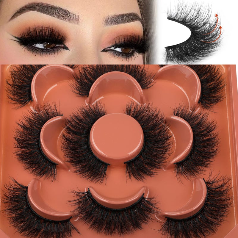 Focipeysa Fluffy Lashes Natural Wispy Eyelashes Full Volume Faux Mink Lashes 14mm Short Multipack with Premium Silk Fiber Vegan - Image 3