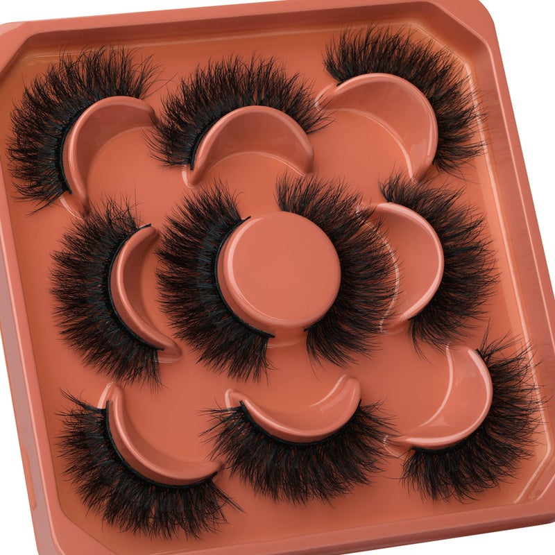 Focipeysa Fluffy Lashes Natural Wispy Eyelashes Full Volume Faux Mink Lashes 14mm Short Multipack with Premium Silk Fiber Vegan - Image 5