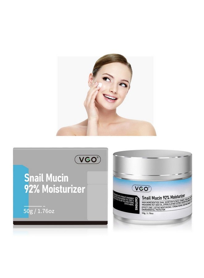 VGO VGO Snail Mucin 92% Moisturizer Daily Face Moisturizer Hydrating Repair Face Gel Cream for Dry & Sensitive Skin, All Skin Types 50g / 1.76oz  - Image 1