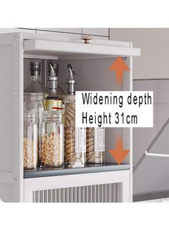 KLNAMAEAAN 4 Tier Multifunctional Kitchen & Bathroom Ultra-Narrow Bathroom Gap Storage Cabinet Rack  - Image 4