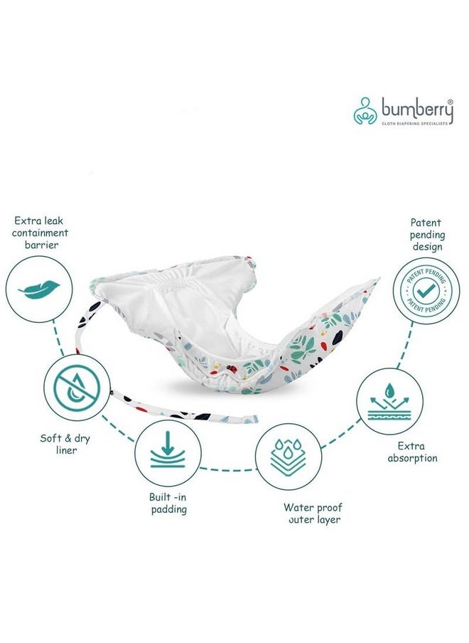 Bumberry New & Improved Smart Nappy For New Born Baby (Lxl |10-18 Months) | Holds Upto 3 Pees With Extra Absorbtion & 100% Leak Protection All In One Cloth Diaper For Just Borns - 5 Pcs - Kit 1  - Image 4