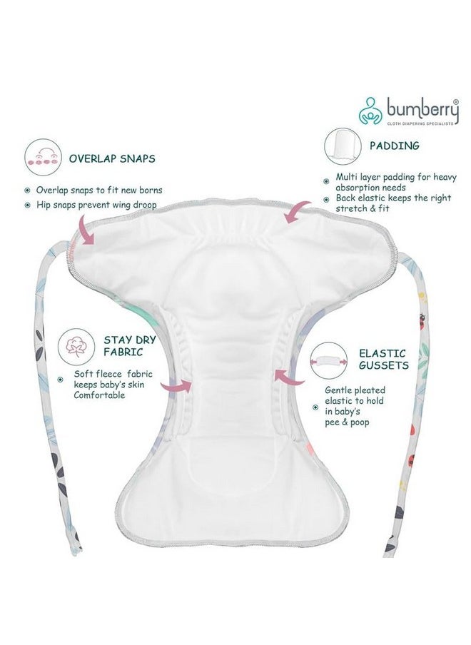 Bumberry New & Improved Smart Nappy For New Born Baby (Lxl |10-18 Months) | Holds Upto 3 Pees With Extra Absorbtion & 100% Leak Protection All In One Cloth Diaper For Just Borns - 5 Pcs - Kit 1  - Image 5