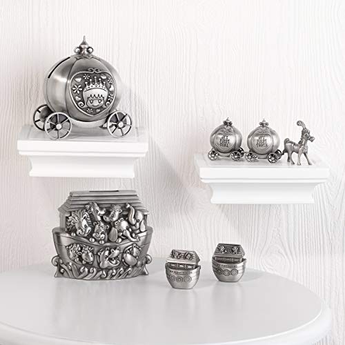 Lillian Rose Keepsake Pewter Tooth and Curl Box, Fairytale Coach,2x5 Inch (Pack of 1) - Image 3