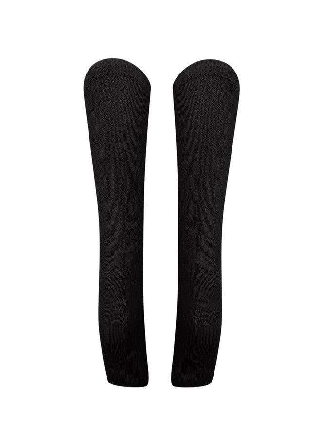 MUKHAKSH (Pack of 1 Pair Boys Kids Cotton Comfortable Black Socks Calf Length Long School Uniform School Dress Black Socks, 9-10 Years - Image 2