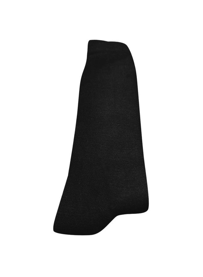 MUKHAKSH (Pack of 1 Pair Boys Kids Cotton Comfortable Black Socks Calf Length Long School Uniform School Dress Black Socks, 9-10 Years - Image 3