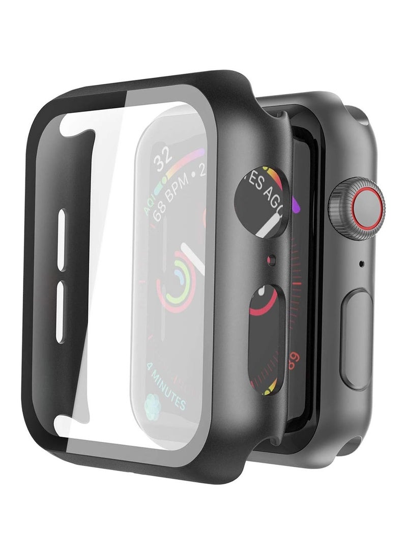General 2 pcs hard pc case with tempered glass screen protector, compatible with Apple watch 4/5/6 【44mm】)  - Image 1