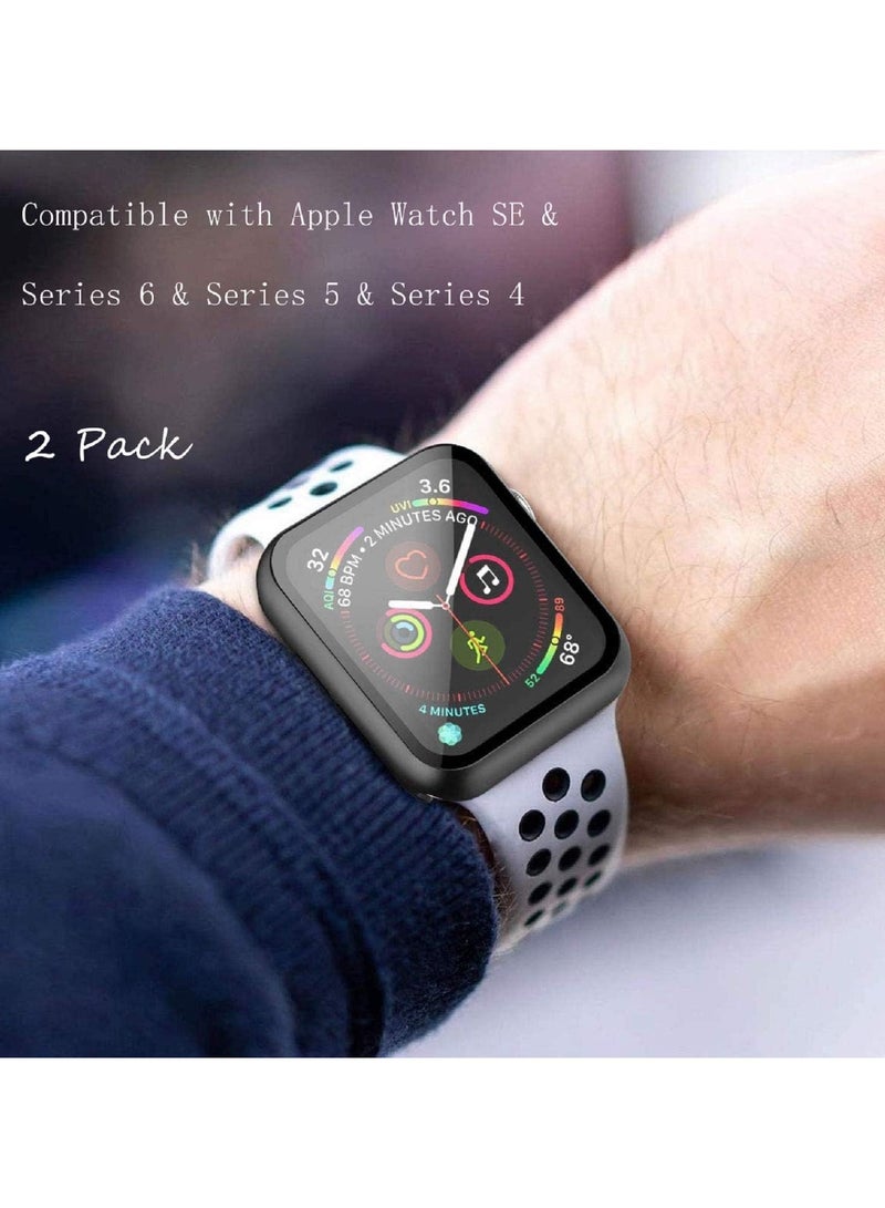 General 2 pcs hard pc case with tempered glass screen protector, compatible with Apple watch 4/5/6 【44mm】)  - Image 5