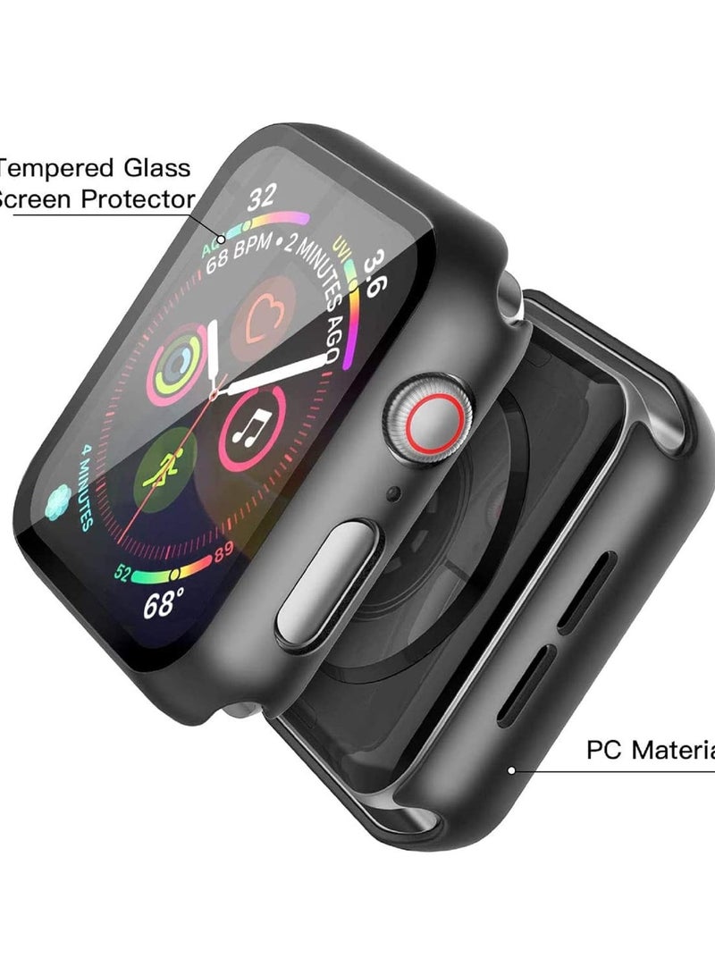 General 2 pcs hard pc case with tempered glass screen protector, compatible with Apple watch 4/5/6 【44mm】)  - Image 3