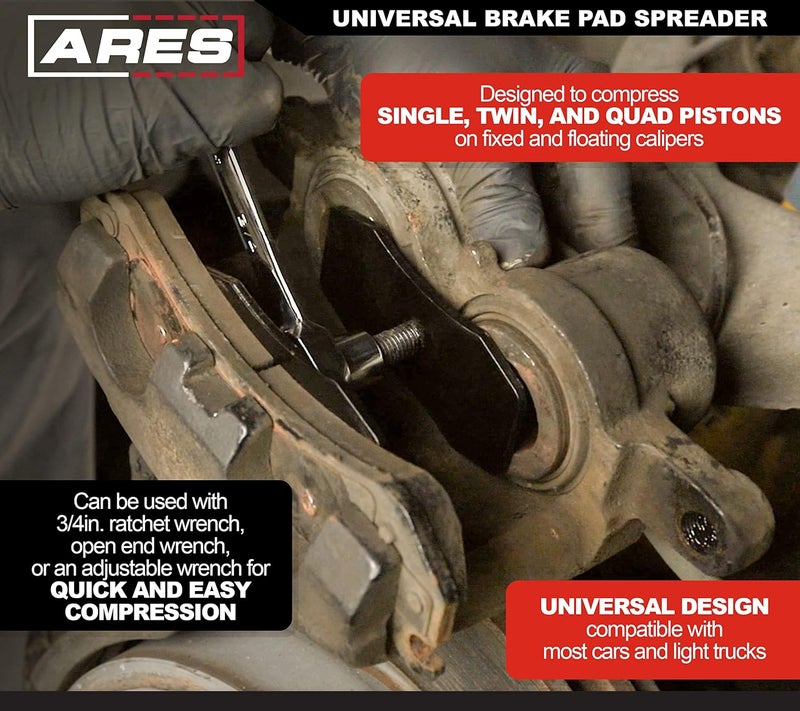 ARES 18079 – Universal Brake Pad Spreader – Universal Design for Use with Most Cars and Light Trucks – Works on Single, Dual, and Quad Piston Calipers – 360-Degree Access to Shank for Confined Spaces - Image 4