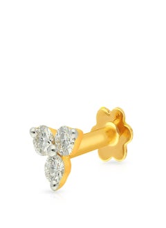 Malabar Gold and Diamonds دبوس أنف من الألماس الأصفر عيار 18 قيراط 750 MNGNNP0277YVVSVS-GH للنساء  - Image 1