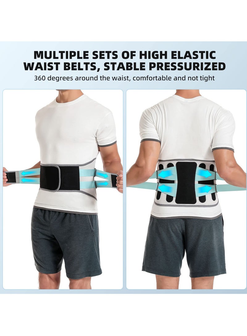 SYOSI Back Brace for Lower Back Pain Relief Men and Women, Upgrade Lumbar Lower Back Support Belt, Detachable Lower Back Braces for Sprain, Lower Back Pain Relief and Herniated Disc (L) - Image 3