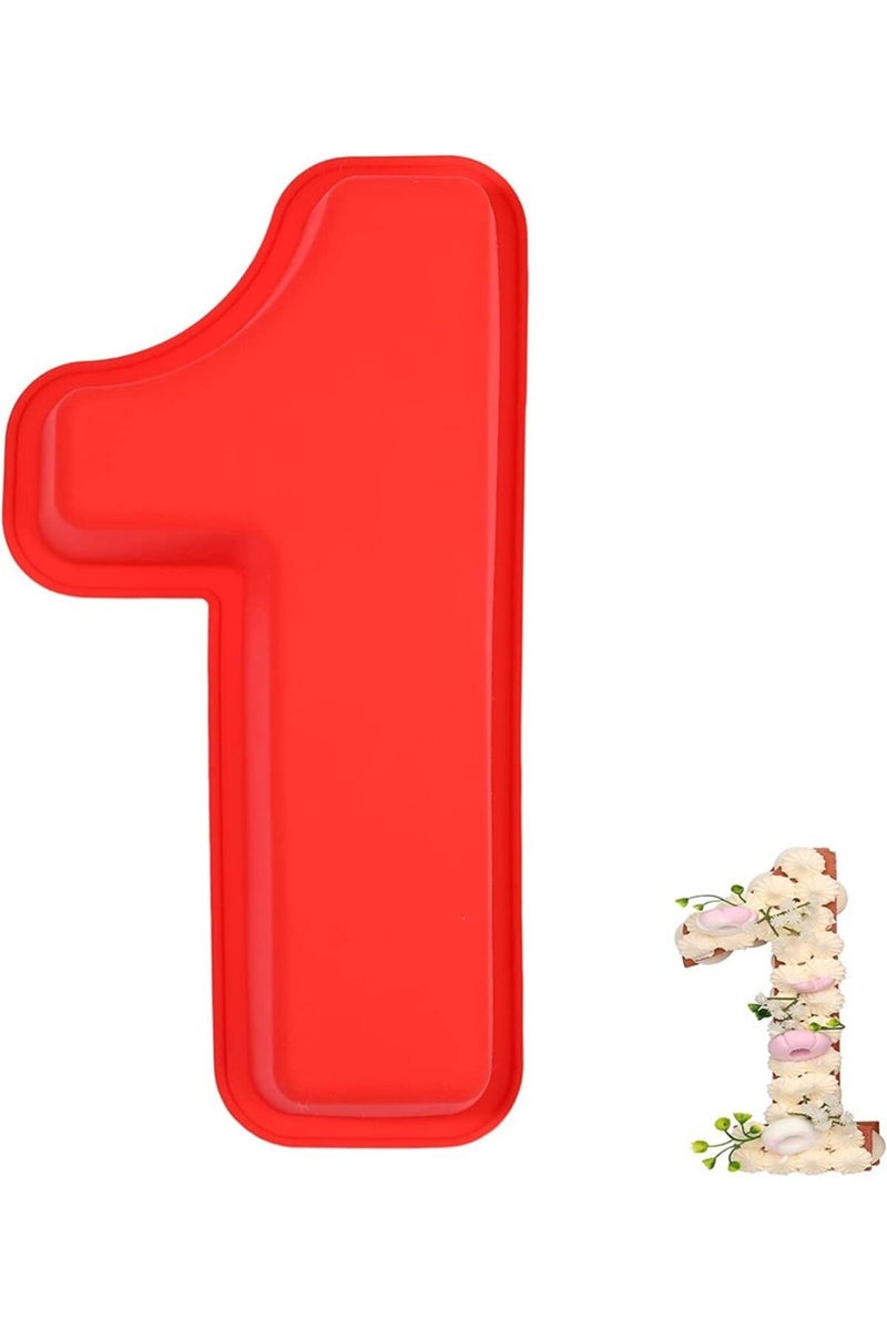 قالب كيك ثلاثي الأبعاد كبير الحجم برقم 0-9 من السيليكون، مقاس 10 بوصات، من LMETJMA، قوالب خبز لأعياد الميلاد.