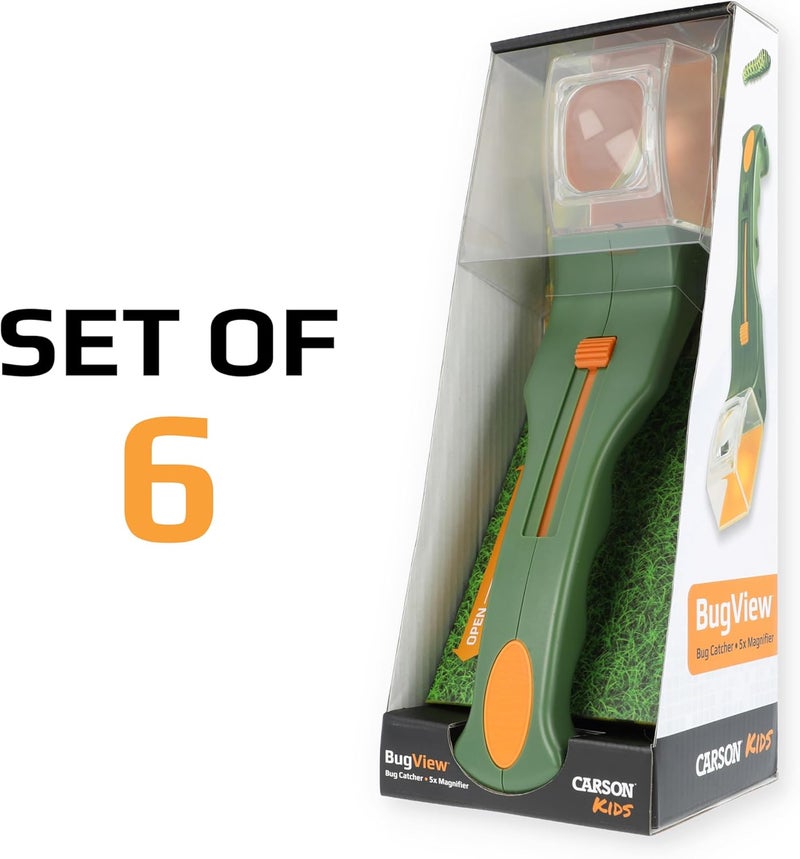 Carson BugView Bug Catcher Indoor and Outdoor Tool and Magnifier for Kids and Adults - Set of 6 (HU-10MU) - Image 2