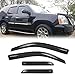 Puermto Sunproof Waterproof Side Window Wind Deflector 4pcs Protective Replacements Rain Guards Set Window Visor fit for 20072014 Chevrolet TahoeGMC Yukon 94514 - Image 2