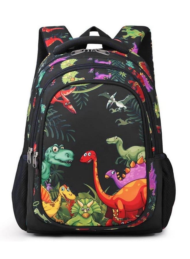 فرانتك حقيبة ظهر مدرسية من البوليستر المقاوم للماء بسعة 26 لترًا مع قلم رصاص/حقيبة أدوات مكتبية، حقيبة مدرسية للصفوف من 1 إلى 8، حقيبة نزهة للأولاد والبنات في سن المدرسة (RR_Full_Black_Jurassic_24_A) - Image 1