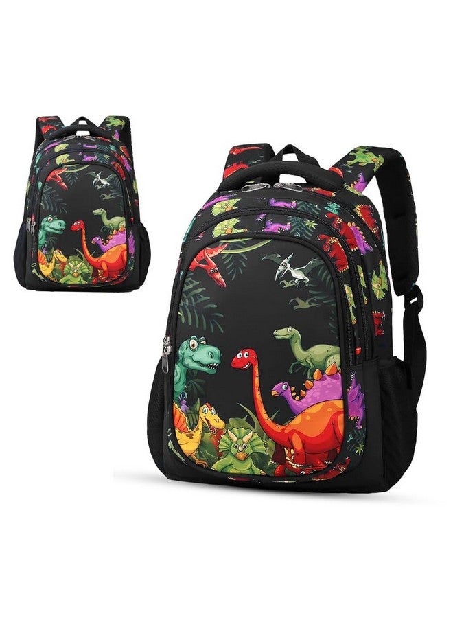 فرانتك حقيبة ظهر مدرسية من البوليستر المقاوم للماء بسعة 26 لترًا مع قلم رصاص/حقيبة أدوات مكتبية، حقيبة مدرسية للصفوف من 1 إلى 8، حقيبة نزهة للأولاد والبنات في سن المدرسة (RR_Full_Black_Jurassic_24_A) - Image 3